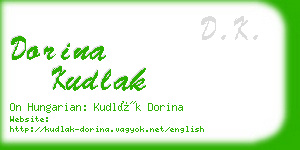 dorina kudlak business card